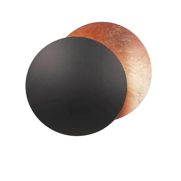 Elegant Round Lederam Wall Lamp - Modern Metallic Wall Light for Living Room