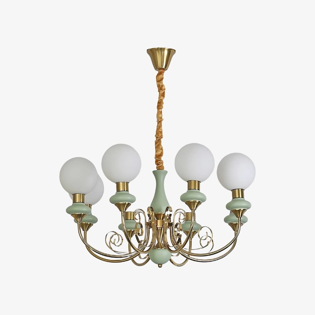 Radiara Sculptural Luxurious Glass Chandelier - Elegant Metal Lighting for Living Room K2110