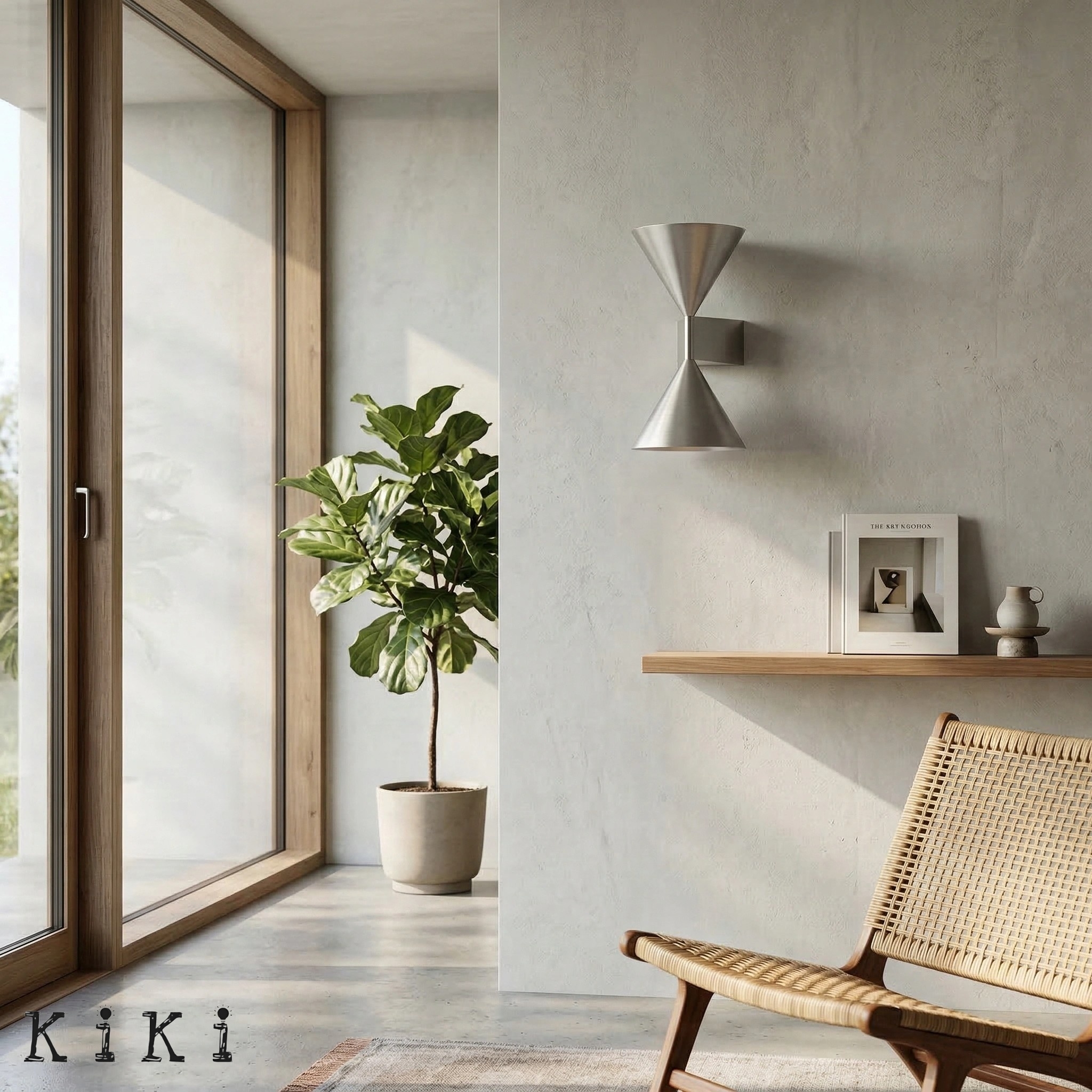 Metorq Geometric Metal Wall Sconce - Contemporary Wall Light for Living Room K2344