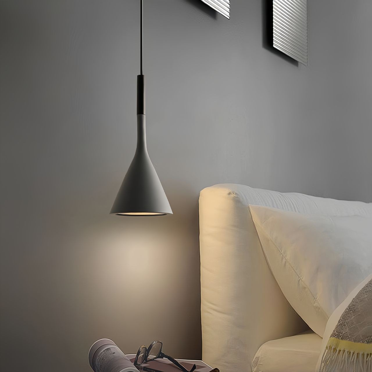 Minimalist Aplomb Pendant Light - Cement Cone Pendant Light for Kitchen Island
