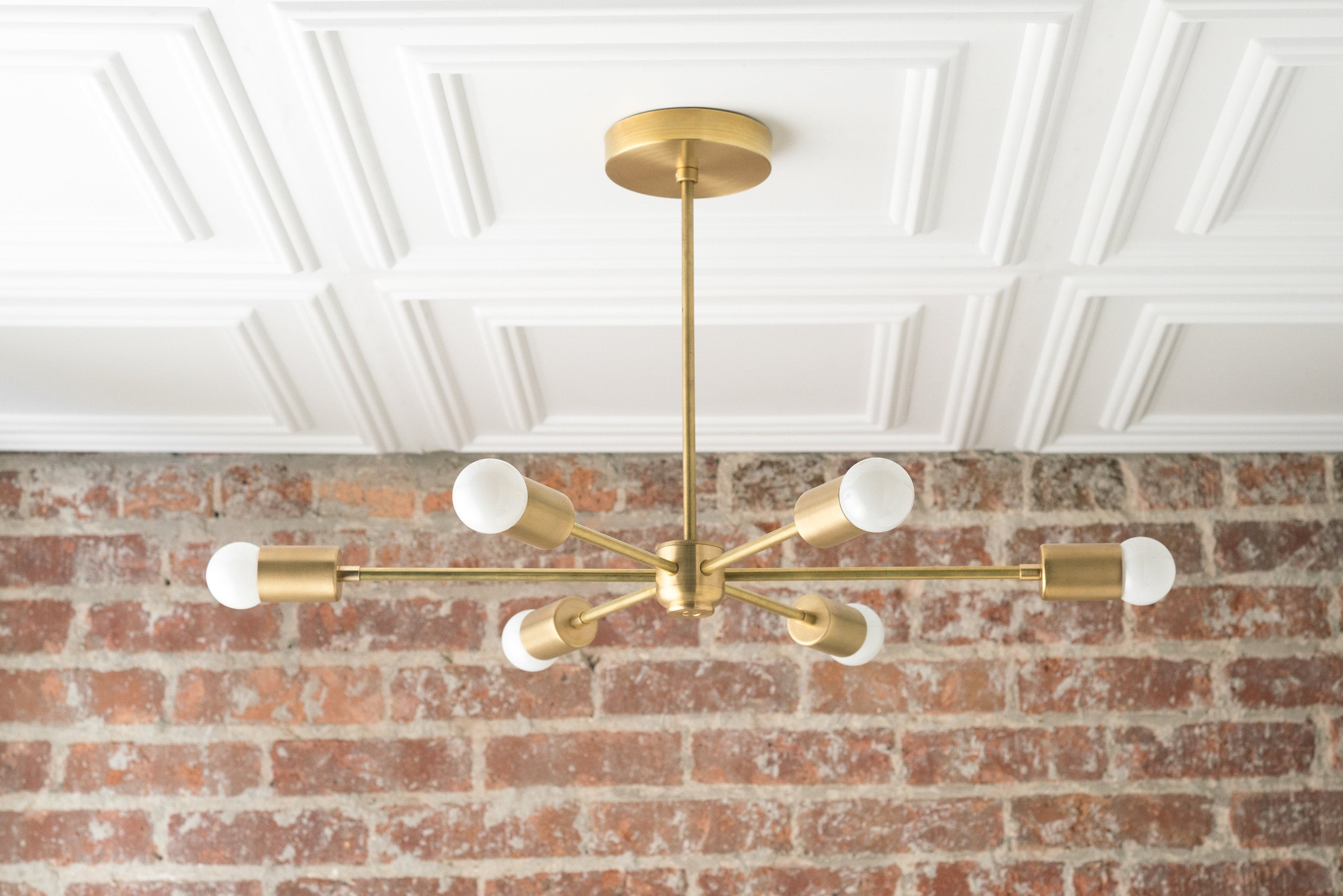 Mobilux Line Mid Century Modern Chandelier - 6 Heads Hanging Light K1436