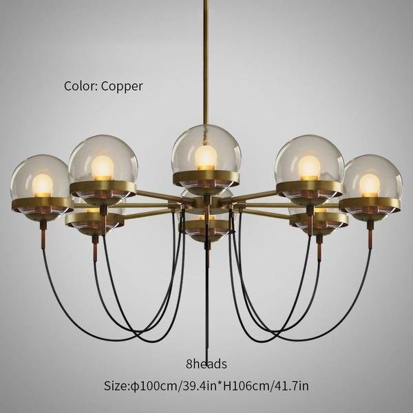 Glass ball chandelier