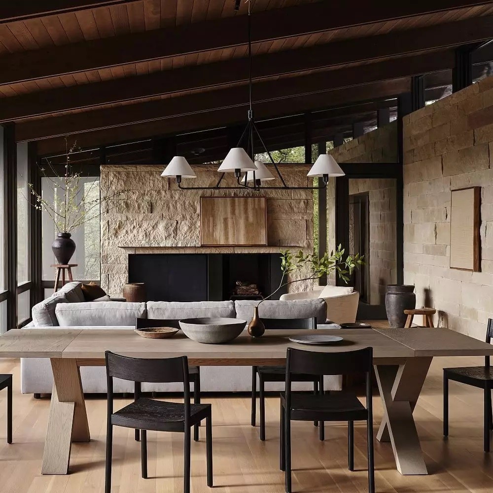 Diora Sculptural Chandelier with Fabric Shades – Modern Design for Dining & Living Spaces K1308