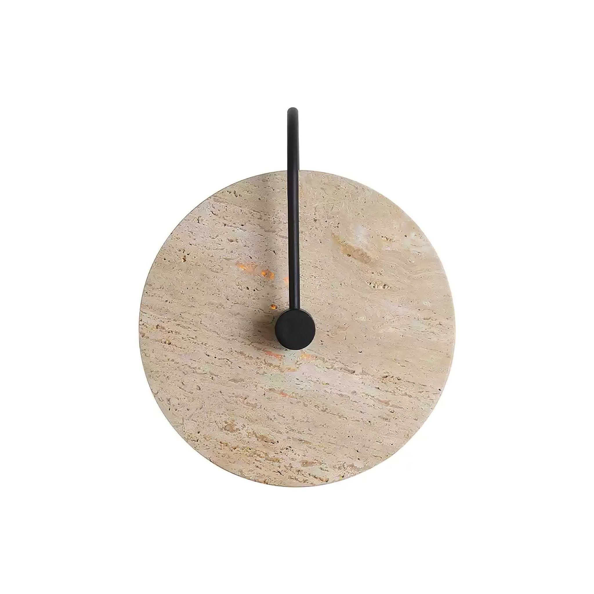 Simple Clock-Shaped Travertine Wall Lamp K652