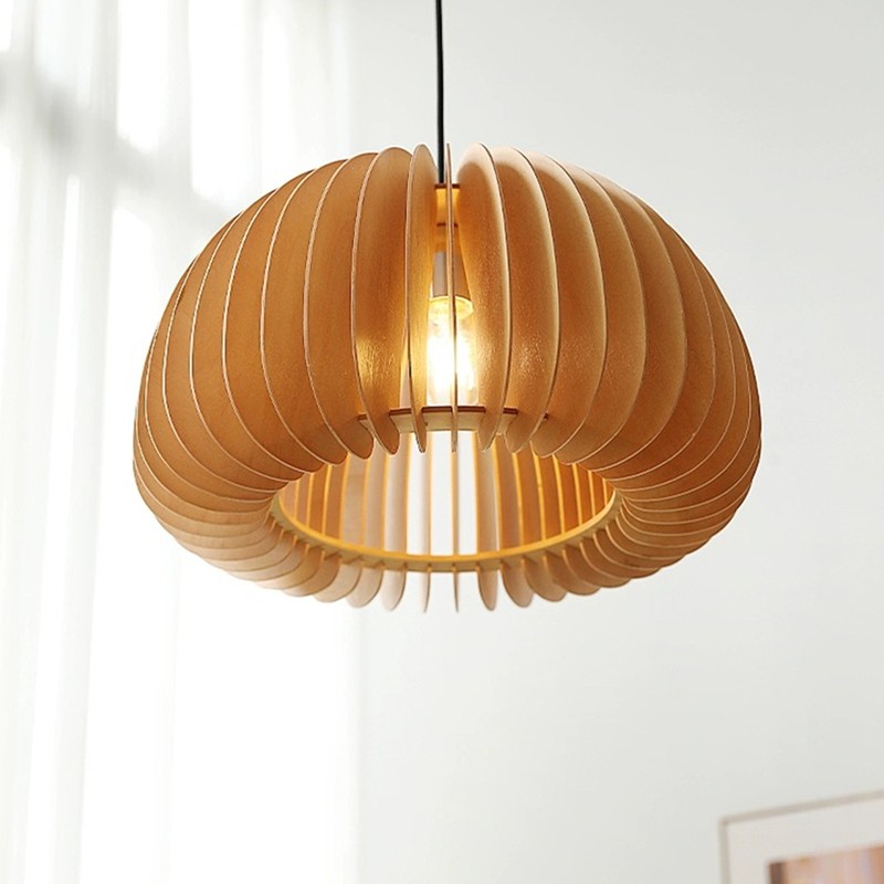 Creative Wooden Pumpkin Pendant Lamp K134
