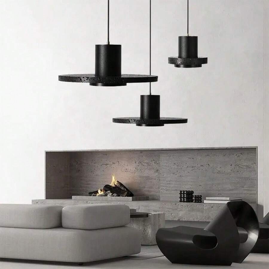 Retro Black Hole Stone Pendant Lamp K887