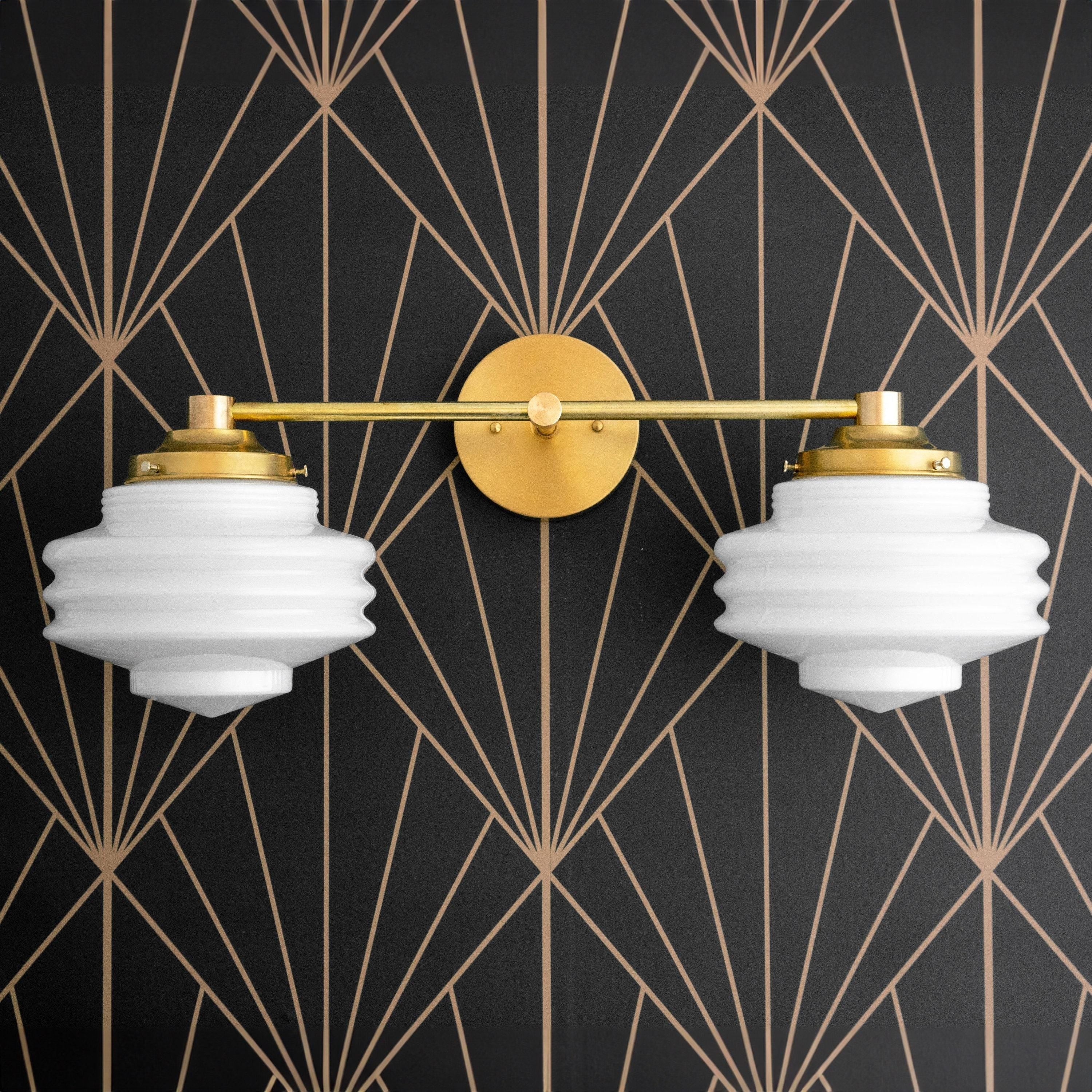Geotower Glass Modern Wall Sconce - Glass Globe Light - Elegant Home Fixture K1483