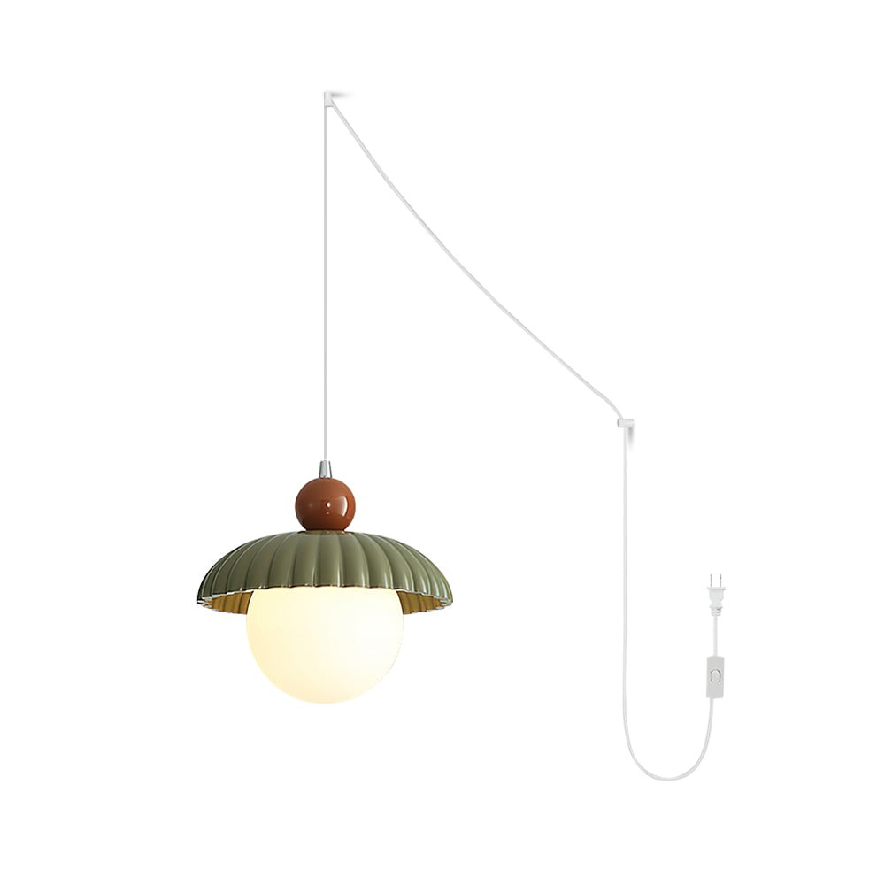 Creative Spherical Straw Hat Vertical Line Pendant Lamp K229