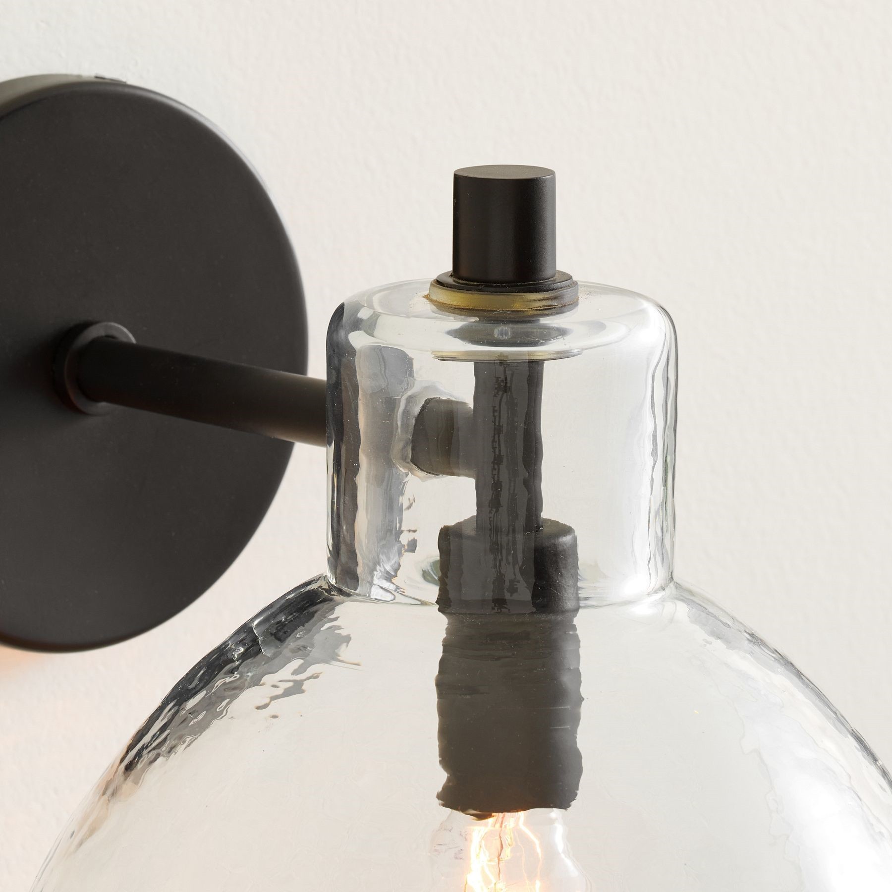 Glavira Recycled Glass Wall Sconce - Modern Brass Wall Lighting K1311
