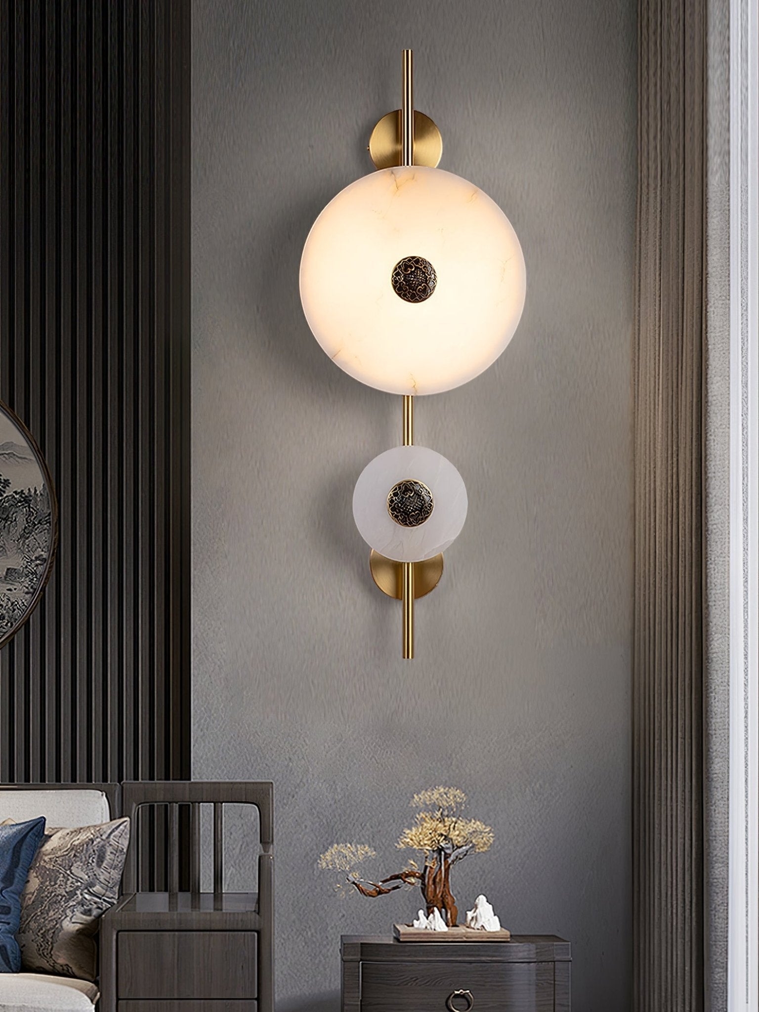 Alabaster Eclipse Wall Light D392