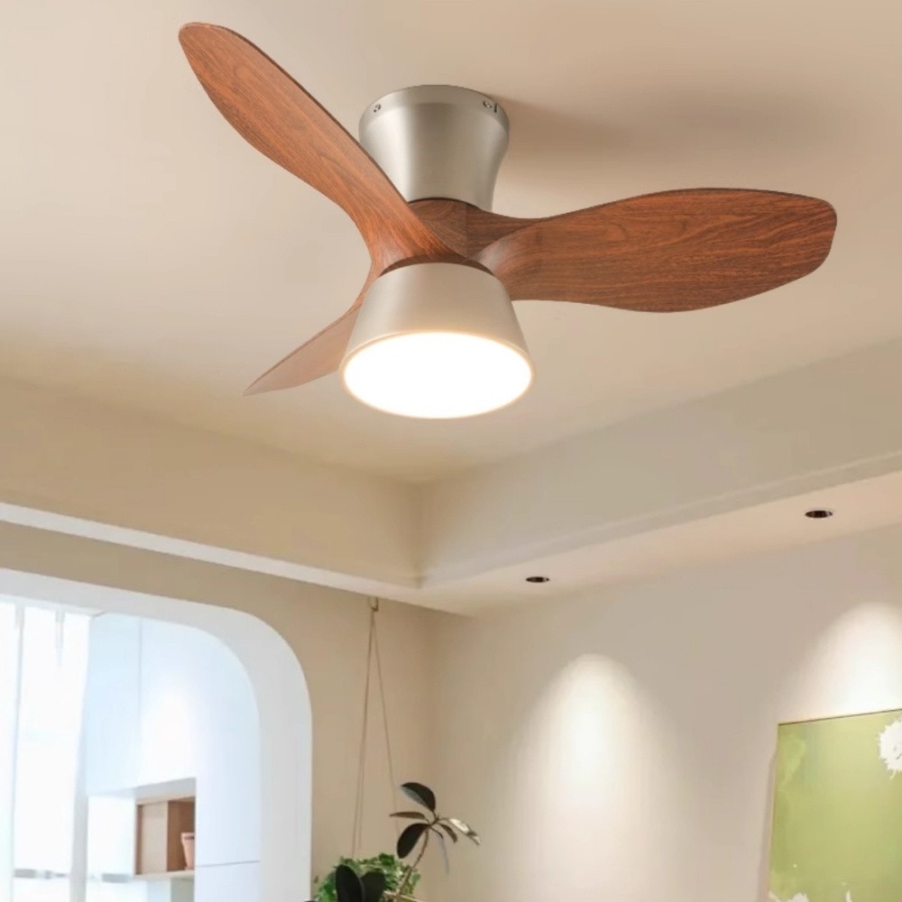 Retro Led Quiet Ceiling Fan Light For Dining Room K1111