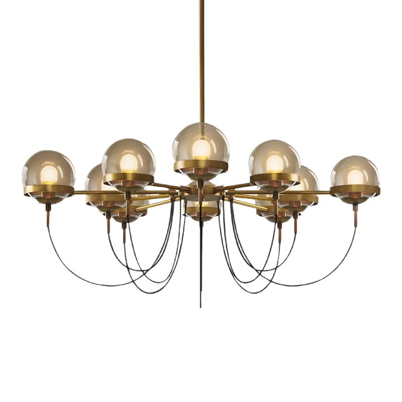Glass ball chandelier