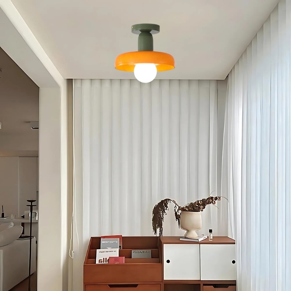 Bauhaus Round Glass Flush Disc Ball Ceiling Light K929