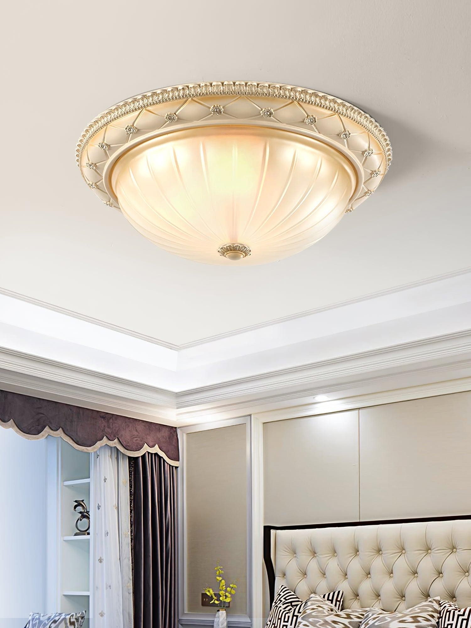 European Vintage Style Resin Ceiling Light for Bedroom K371