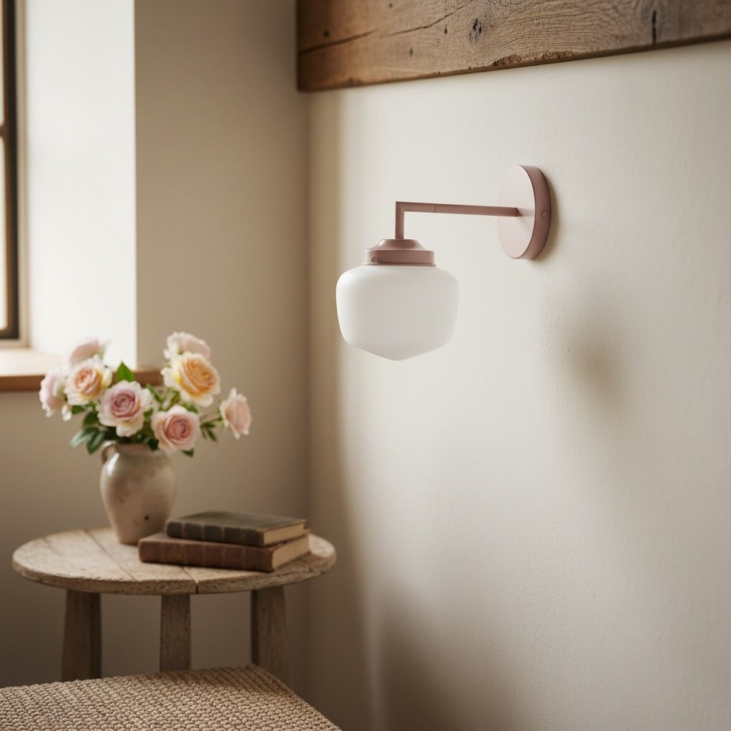 Opalume Glass Vanity Light - Vintage Inspired Bathroom Wall Lighting K1458