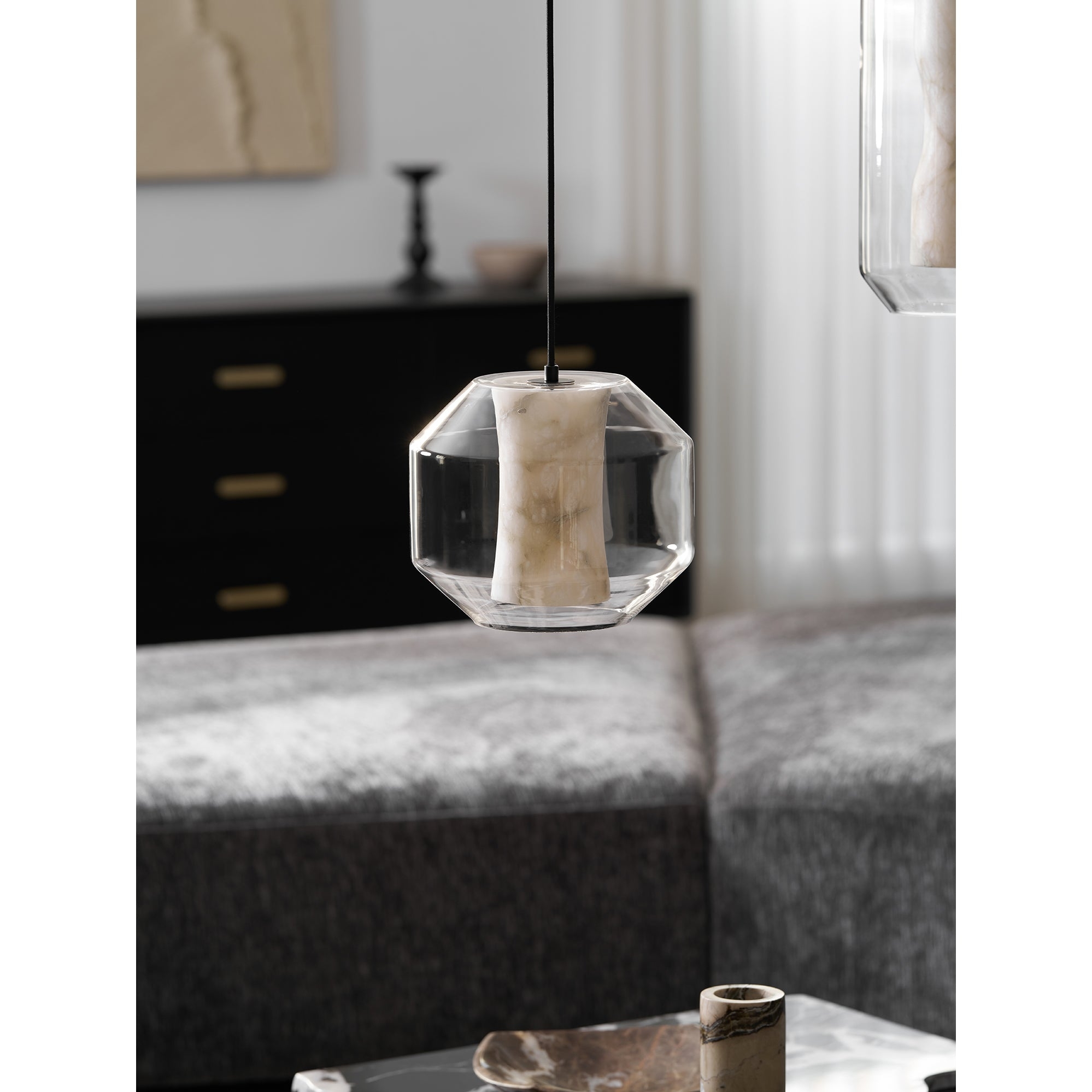 Glass Alabaster Pendant Lamp D444
