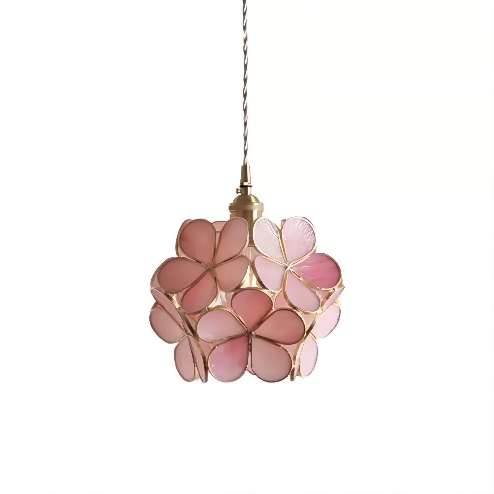 Flower Petal Glass Pendant Light