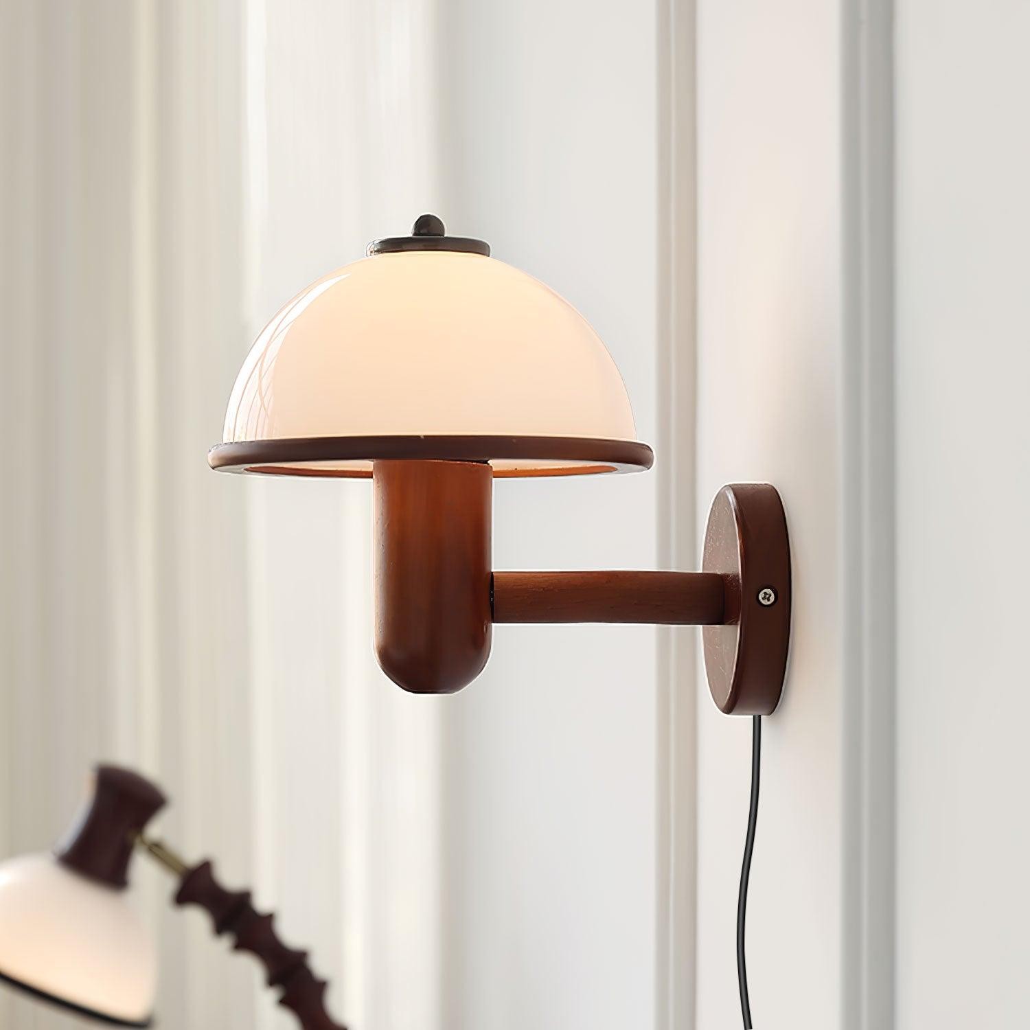 Mushroom Wood Wall Lamp K536