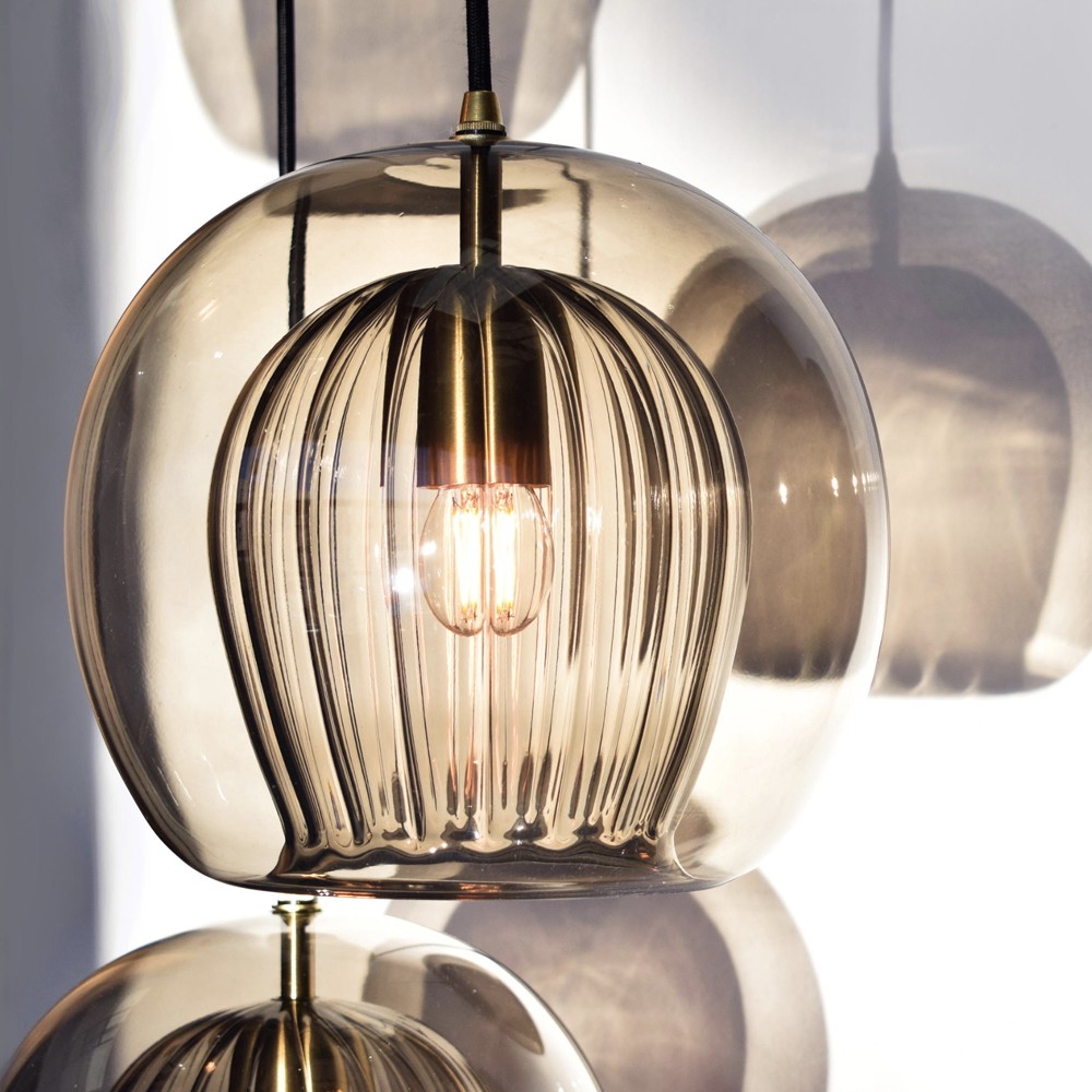 Modern Pleated Glass Pendant Light K862