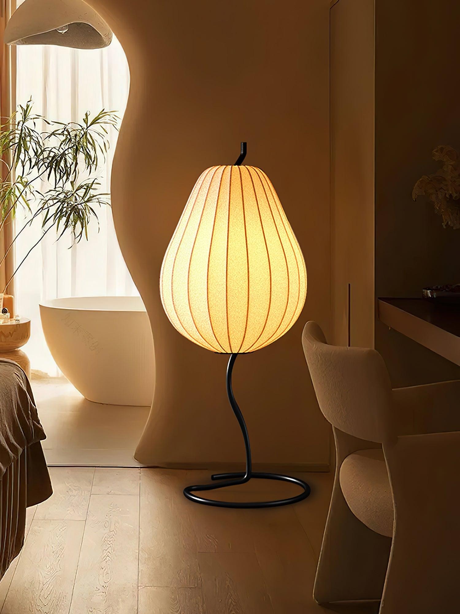 Pear-shaped Shite Floor Lamp Suitable For Living Room K581