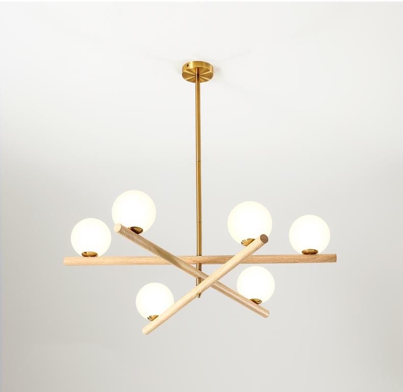 Minimalist Line Ball Chandelier