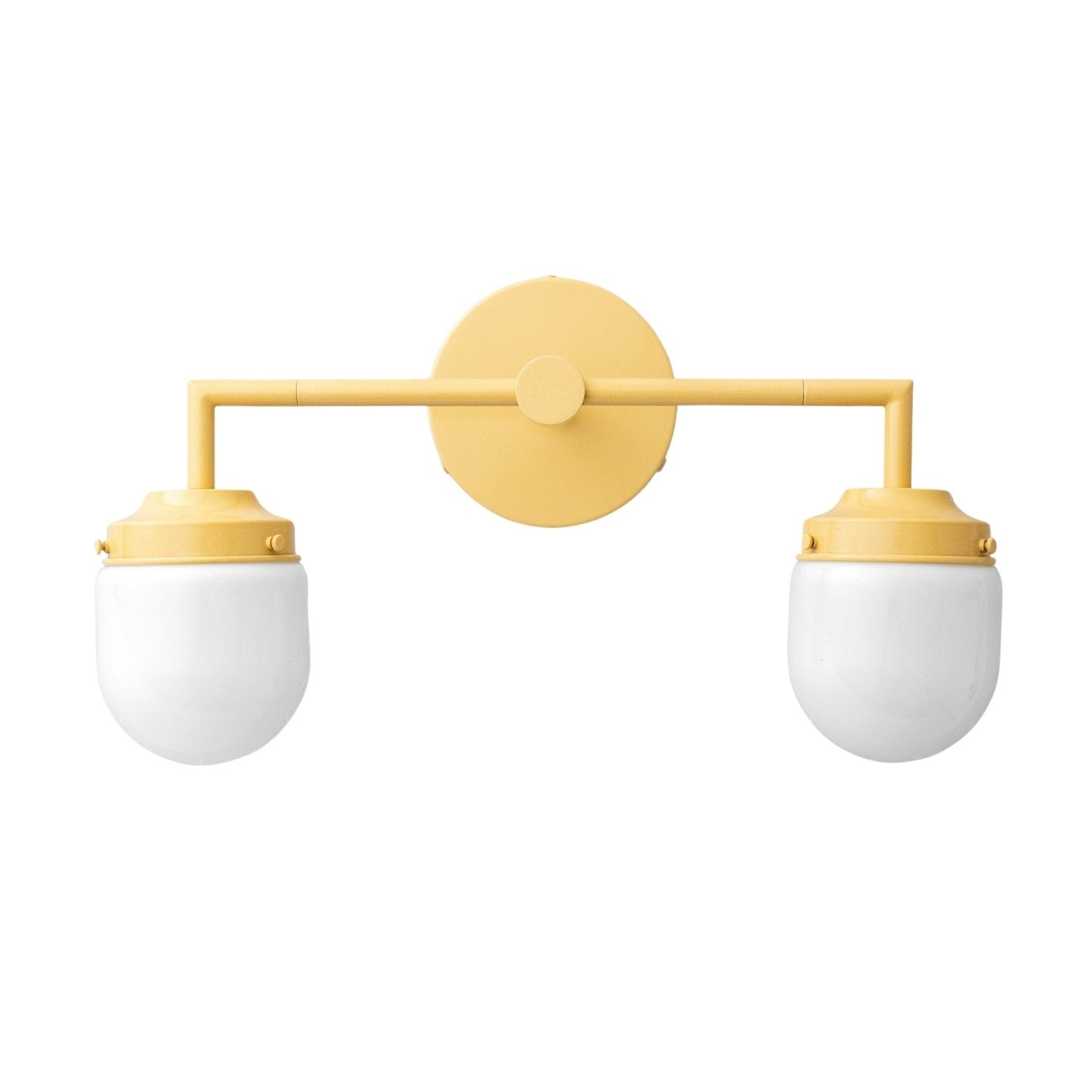 Opalume Double Glass Vanity Light - Retro Industrial Bathroom Wall Lamp K1424