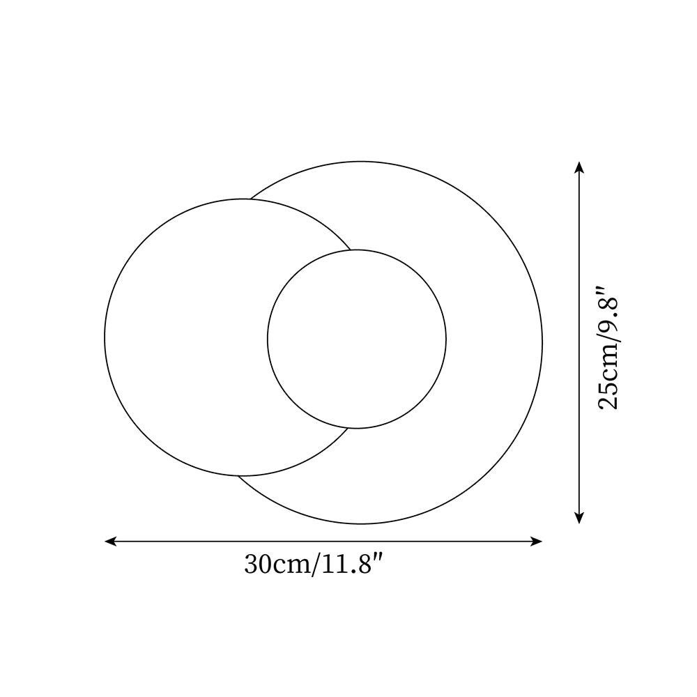 Simple Double Circle Splicing Wall Lamp K565
