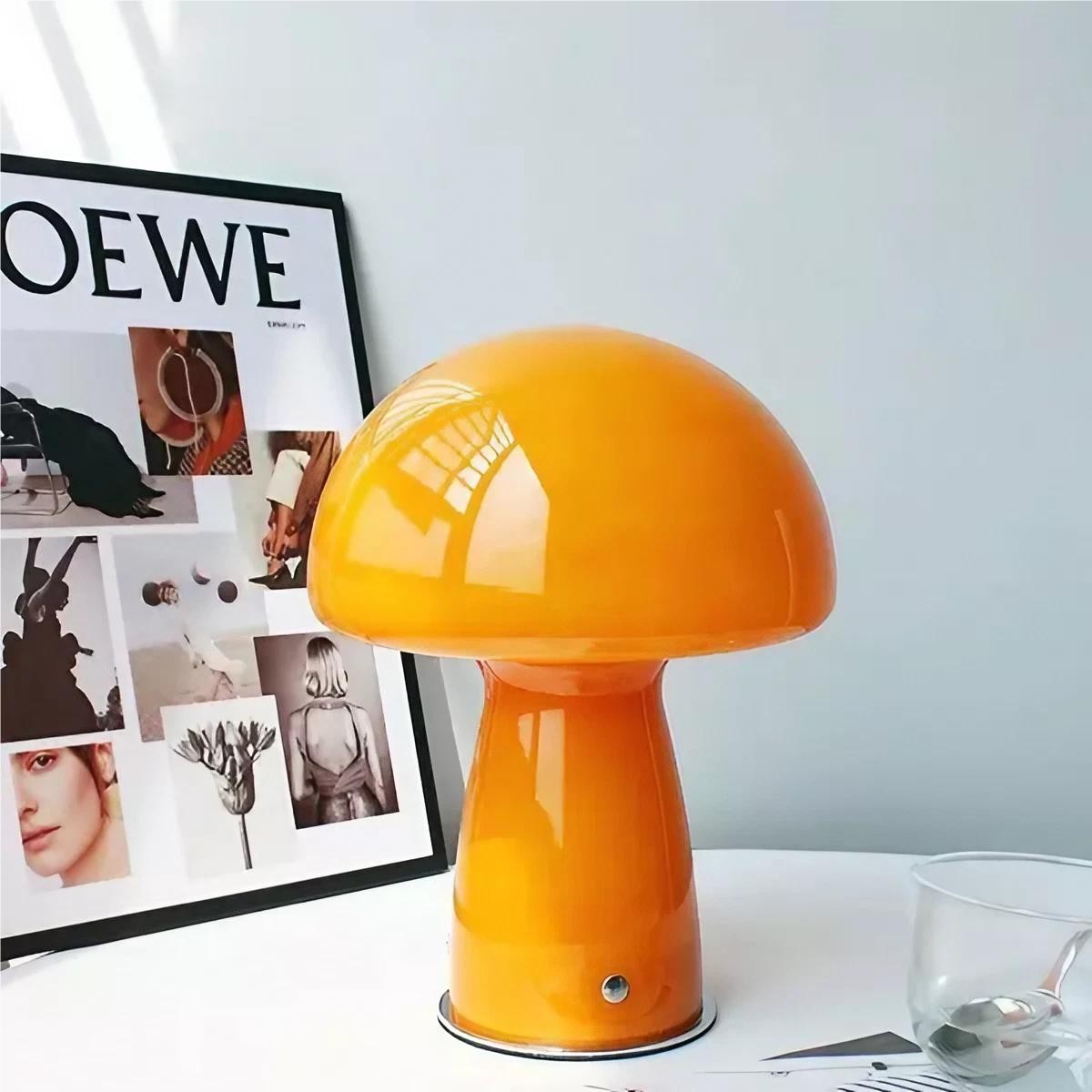 Modern Bauhaus Glass Mushroom Table Lamp K60