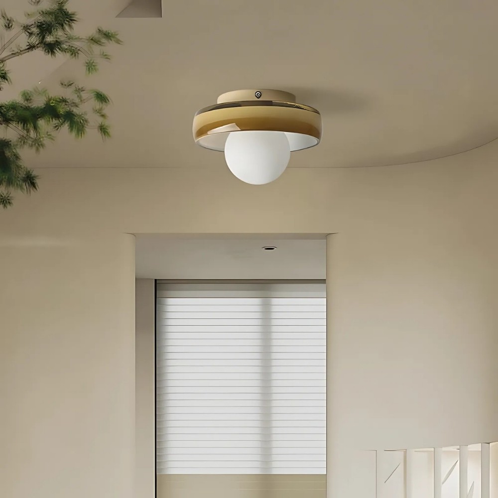 Colorful Glass Disc Orb Ceiling Light For Hallway K925