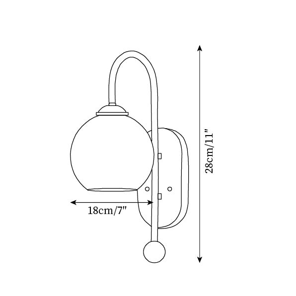 American Retro Spherical Wall Lamp K435