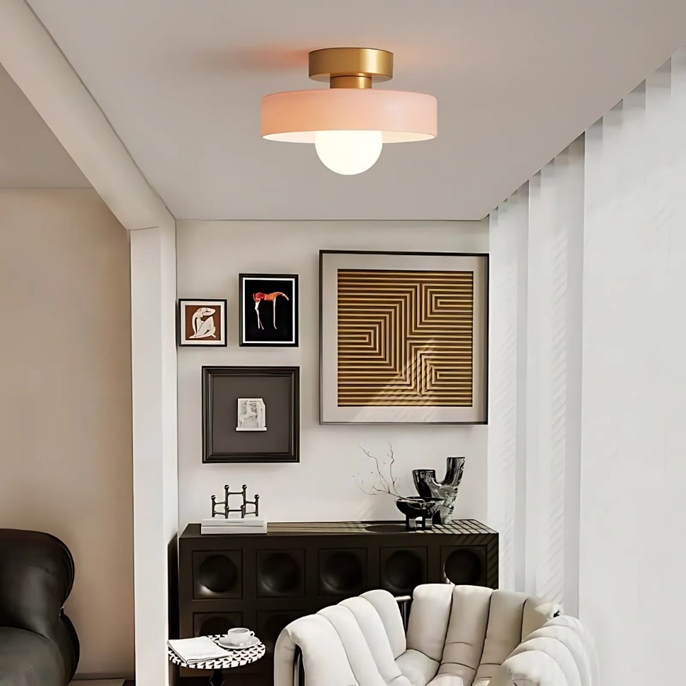Morandi Colorful Disc Orb Ceiling Light For Bedroom K927