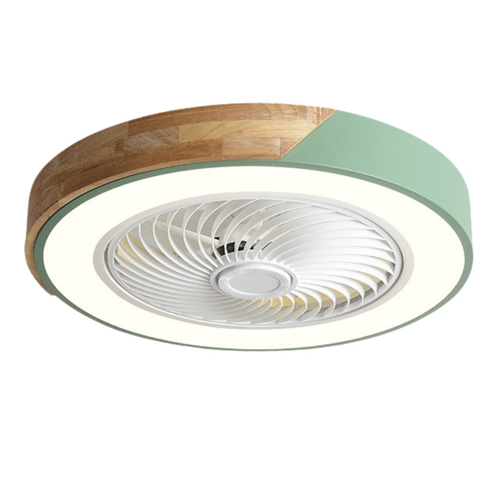 Scandinavian Wooden Round Led Ceiling Fan Light K1110