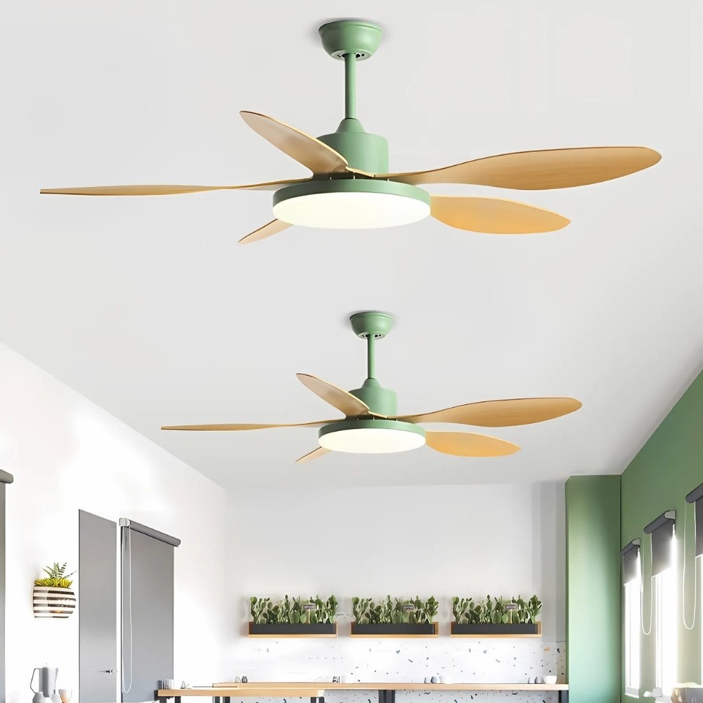Scandinavian Led 5 Blade Ceiling Fan Light K1116