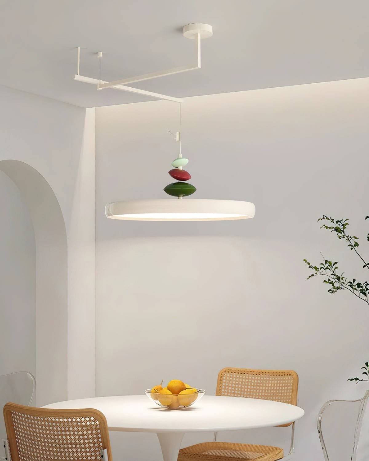 Swing Arm Stone Pendant Light K683