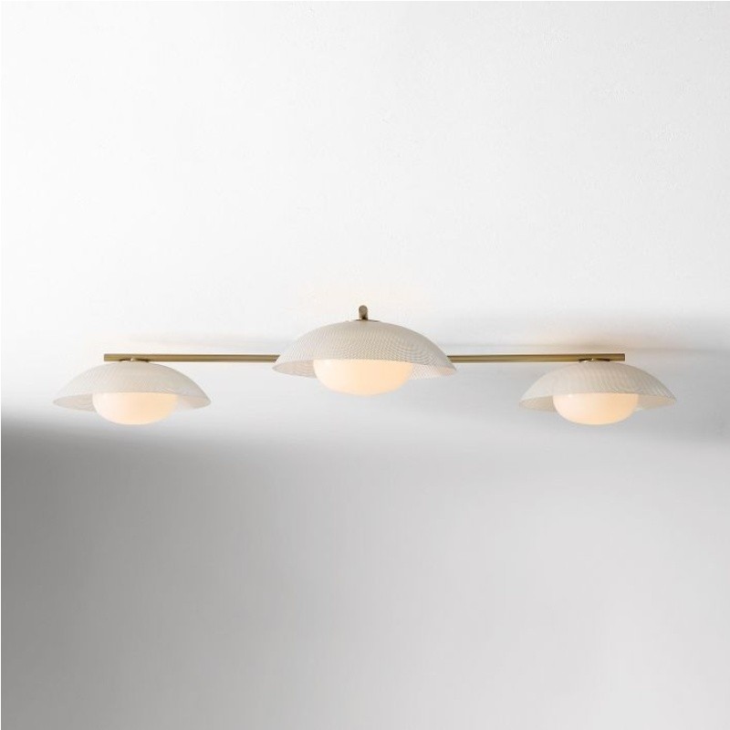 Elorina 3-Light Flush Mount Glass/Metal Ceiling Light - A Stylish Fixture for Modern Spaces K1292