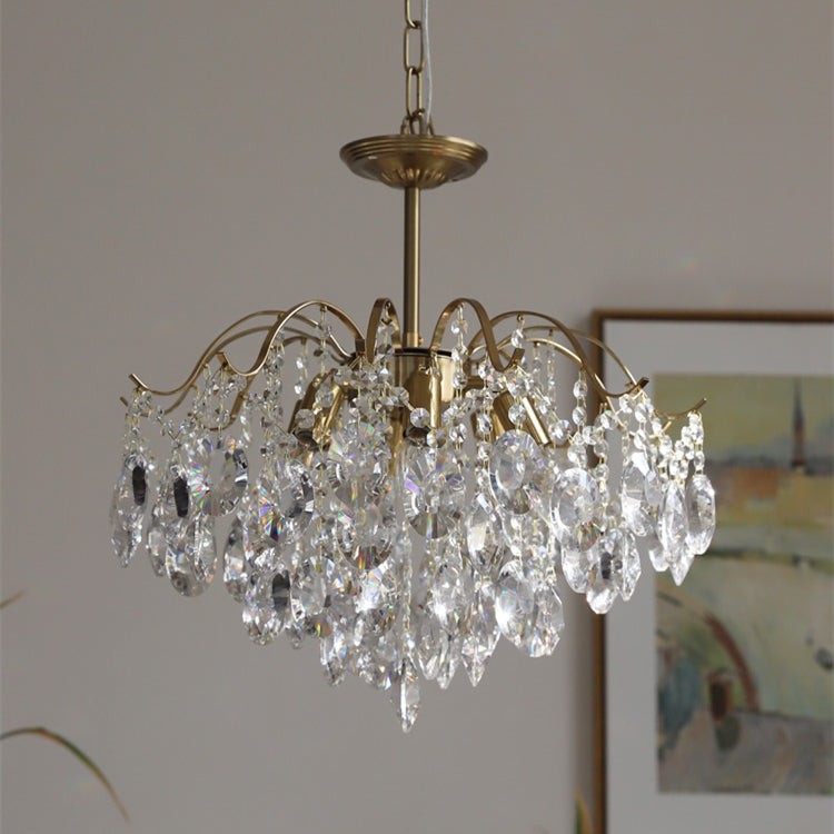 Vintage Sumptuous Teardrop Crystal Chandelier K1279