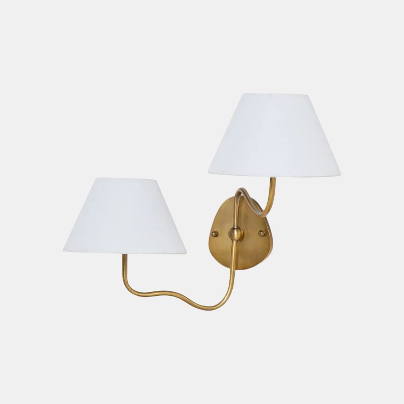 Kulo Elegant Fabric Wall Lamp – Graceful Wave Design for Entry or Bedroom K1575