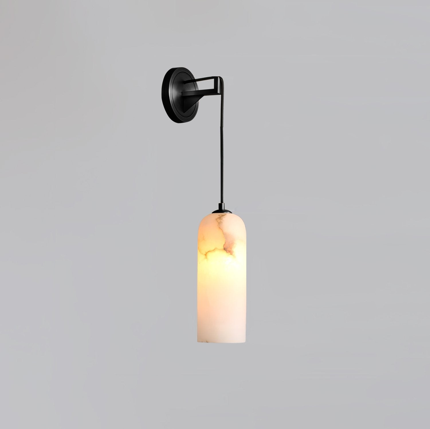 Modern Minimalist Copper Natural Marble Adjustable Wire Wall Lamp K527