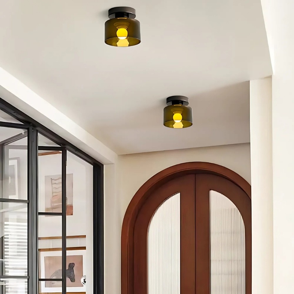 Morandi Cylinder Ceiling Light - Minimalist Flush Mount for Indoor Spaces K893