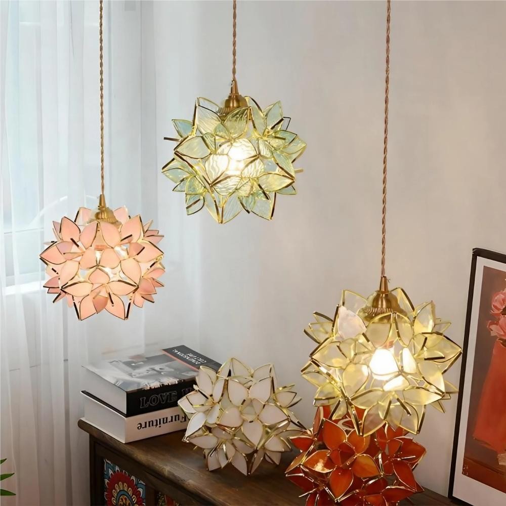 Decorative Hand Blown Flower Glass Pendant Light K29