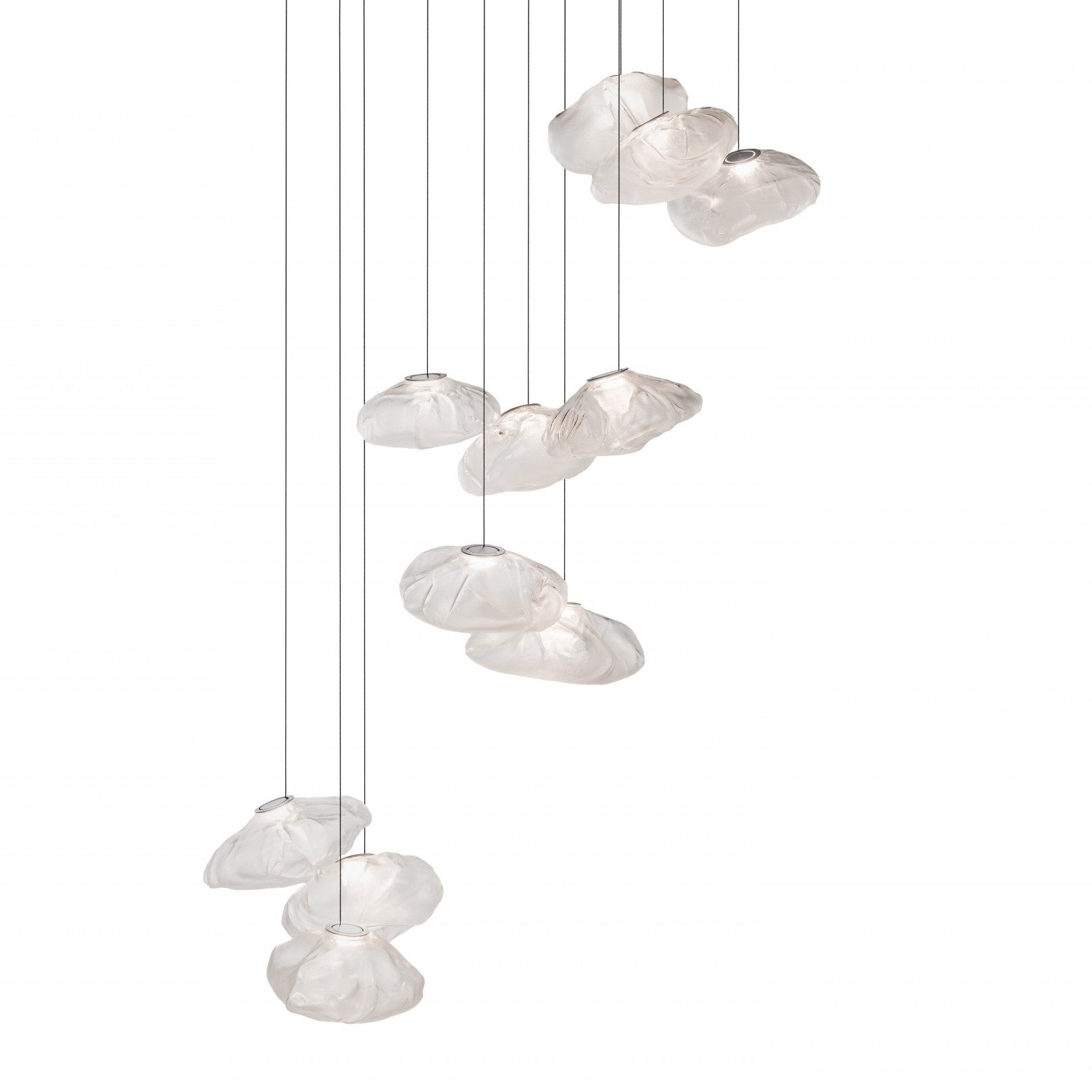 Multi-Head Irregular Glass Bubble Chandelier K216