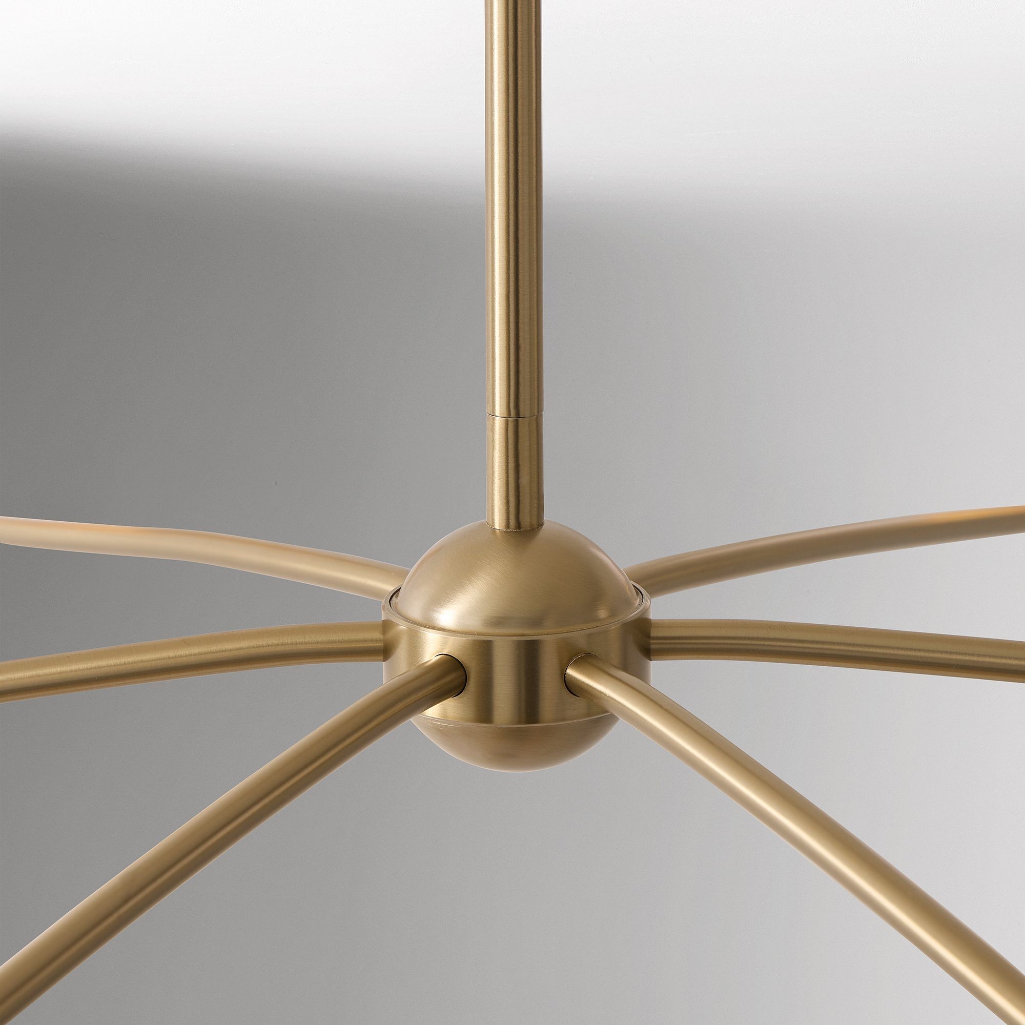 Fibura Modern Multi-Light Chandelier – Sleek 2 or 6-Light Design with Linen Shades K1407