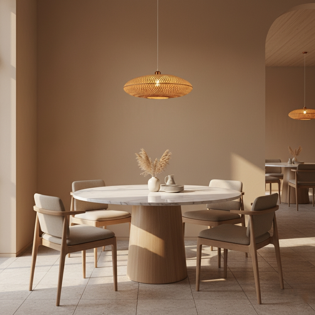 Treasure of the Dawn Bamboo Rattan Pendant Light D899