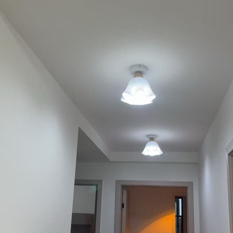 Blossom Glow Mid-Century Ceramic Ceiling Light D952