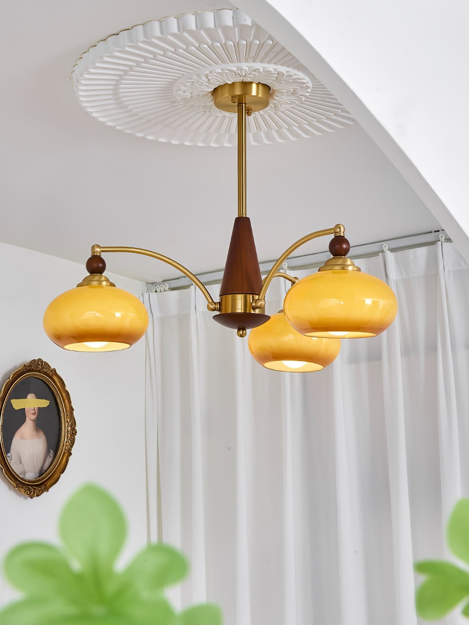 Vintage Multihead Persimmon Chandelier K623