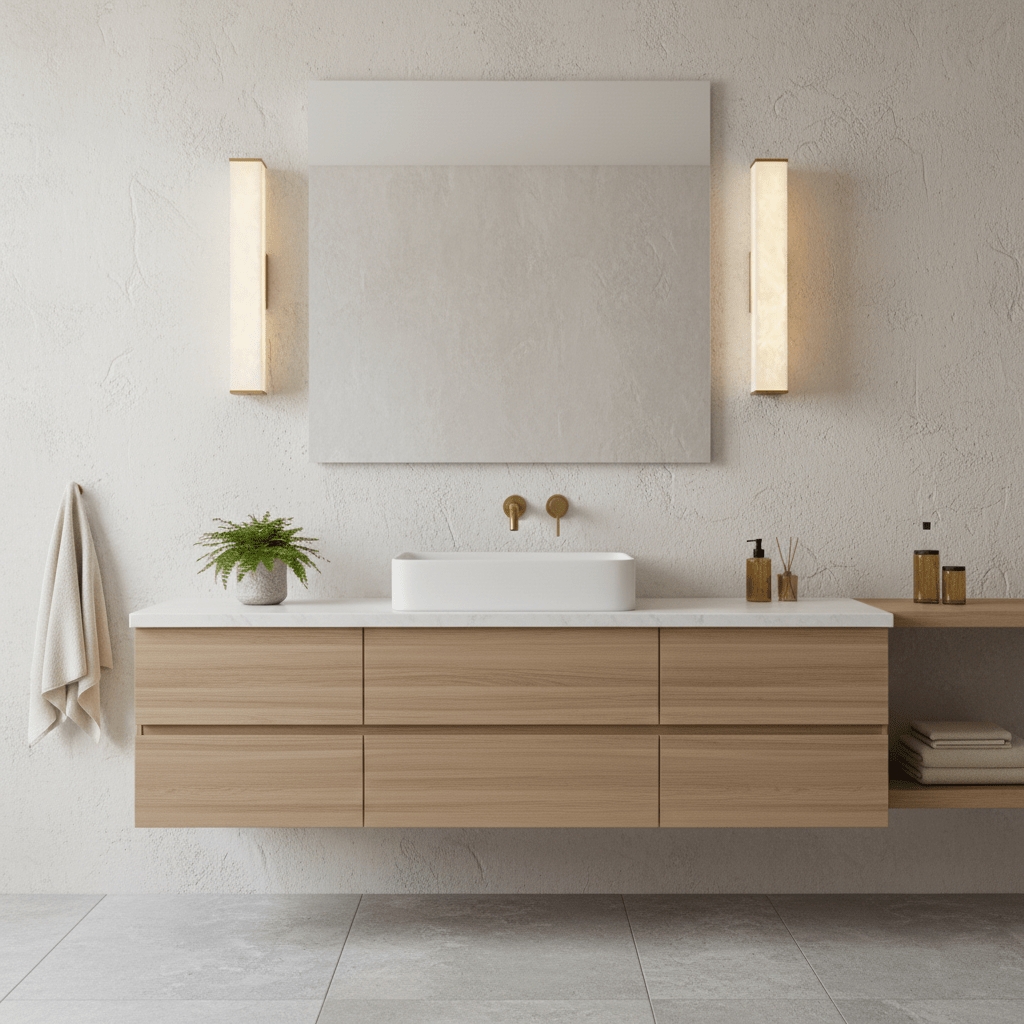 Cuboid Alabaster Wall Light D398