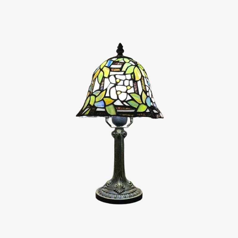 Virelle Colorful Glass Dome Table Lamp – Traditional Tiffany Style for Bedroom K2126