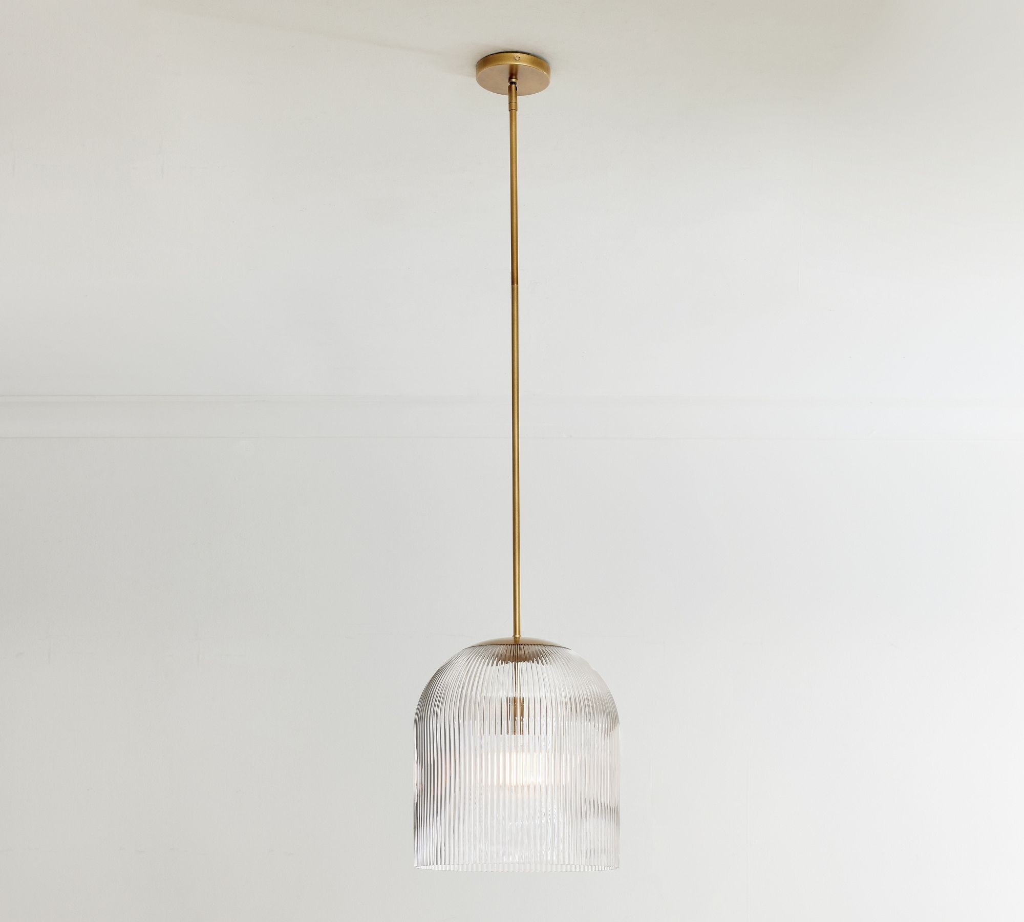Bravira Textured Glass Pendant Light - Minimalist Modern Lamp for Kitchen Island K1325