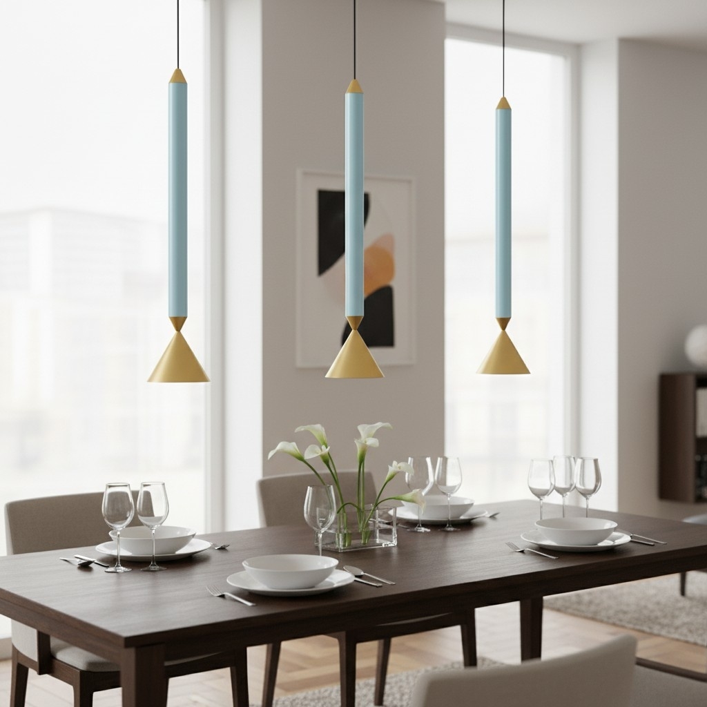 Vertara Minimal Cone Pendant Light - Sleek Architectural Hanging Lamp for Dining and Kitchen K2379