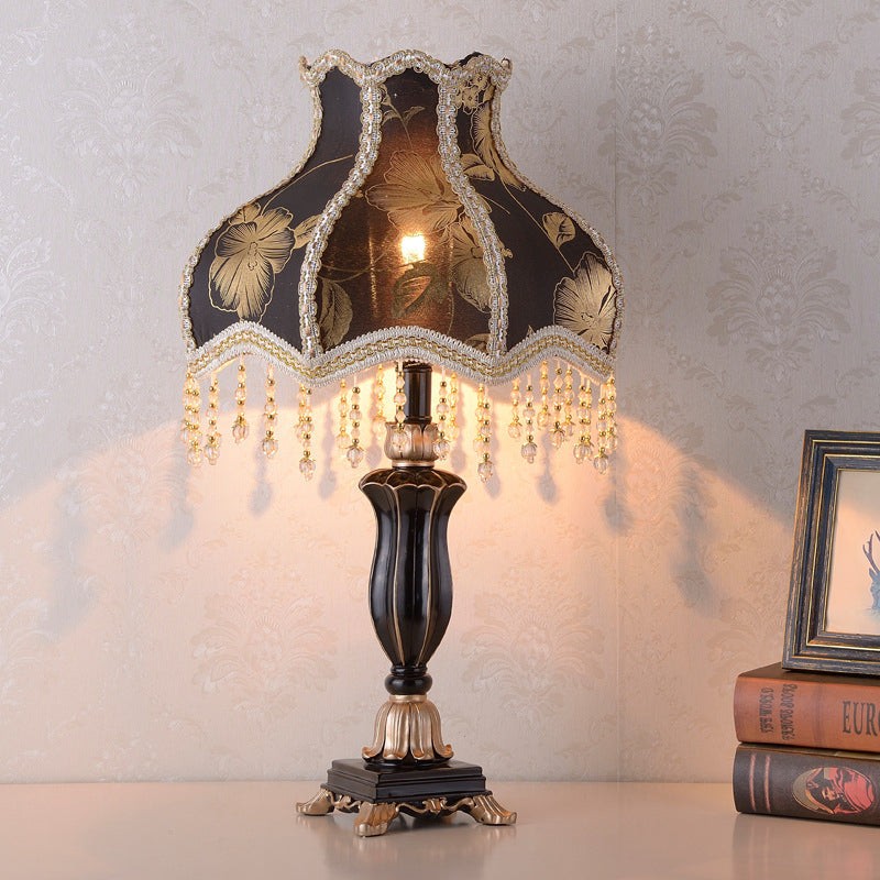 Palace Floral Resin Carved Base Table Lamp K712